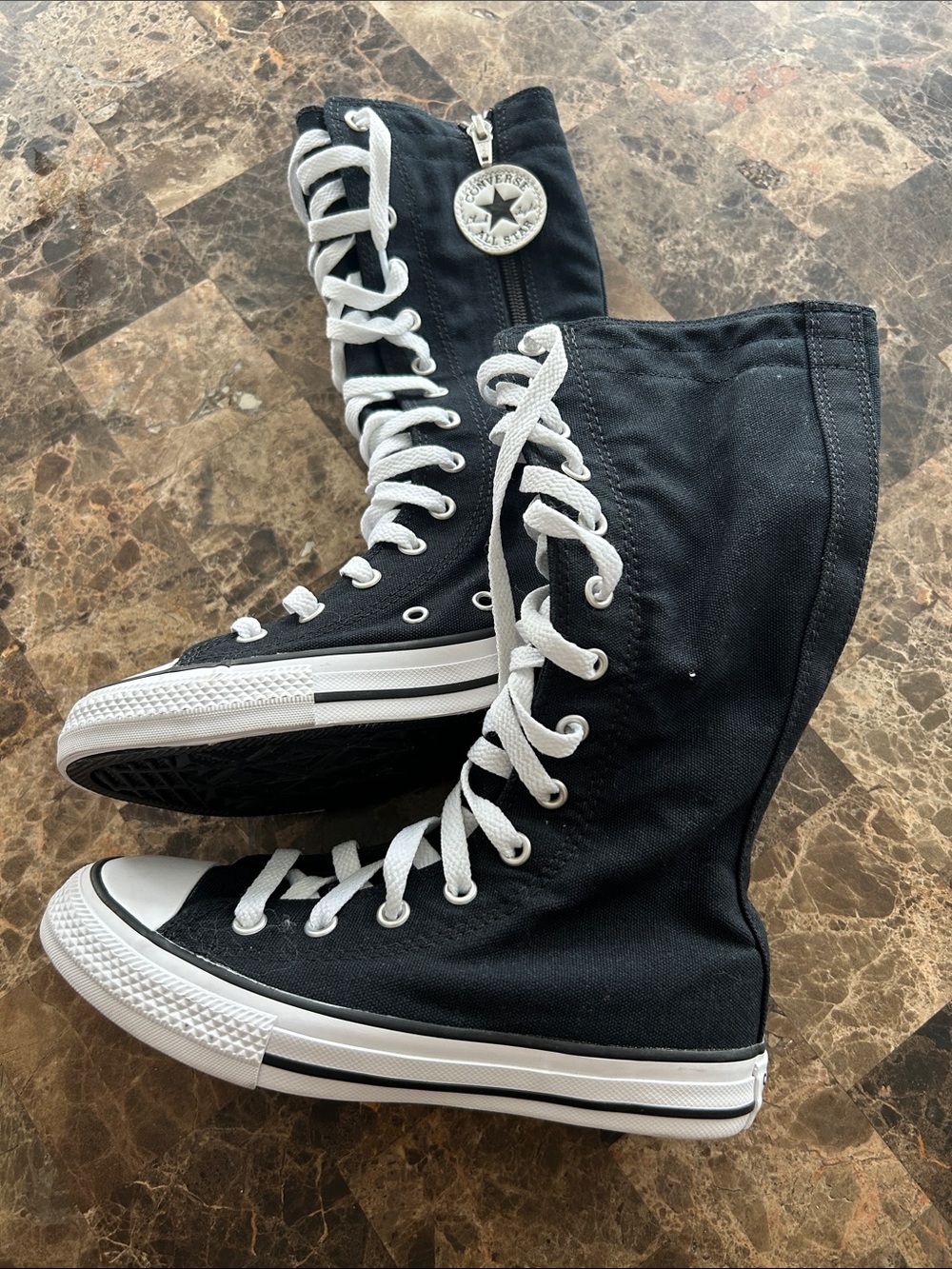 NWT 🆕 Converse XXhi Kids Knee Black High-Top Canvas Knee Boots size 13.5